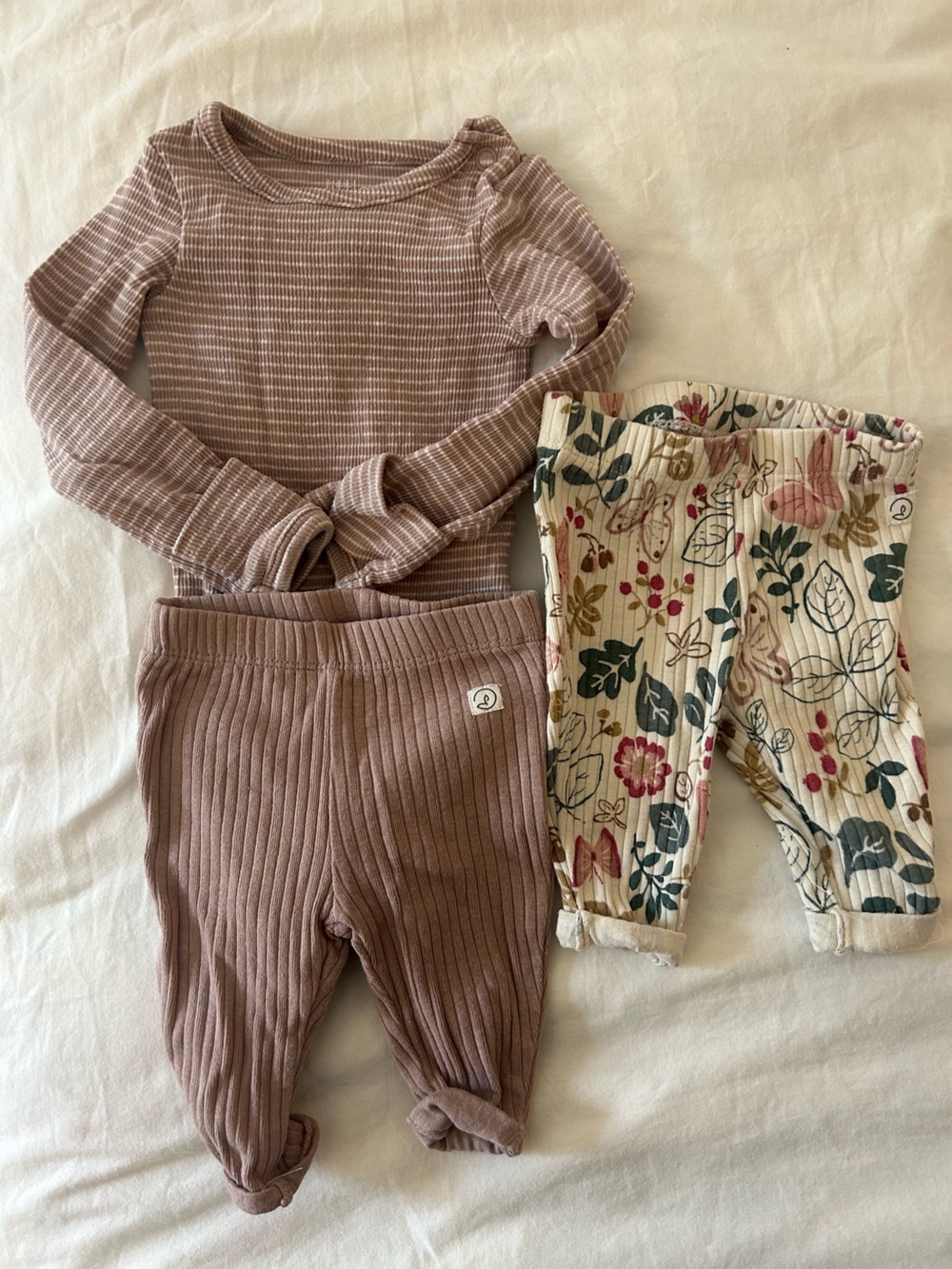 Little Planet Baby Girl Newborn Outfit Pink Floral Organic Cotton